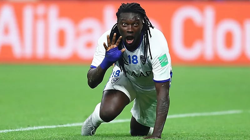 فرحة لاعب الهلال السابق غوميز بهدف الحمدان .. فيديو