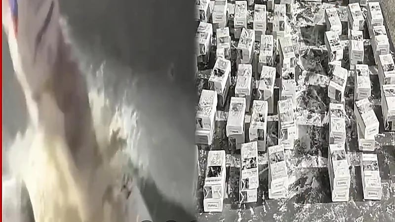 ضبط مواطن حاول تهريب 22 كرز سجائر في أكياس طحين عبر منفذ السالمي.. فيديو