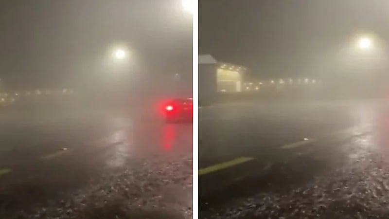 شاهد.. أمطار غزيرة وضباب على الطائف 