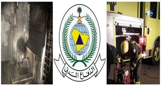 بالصور.. مدني عسير يخمد حريق بإحدى الغرف بعمارة سكنية بأبها