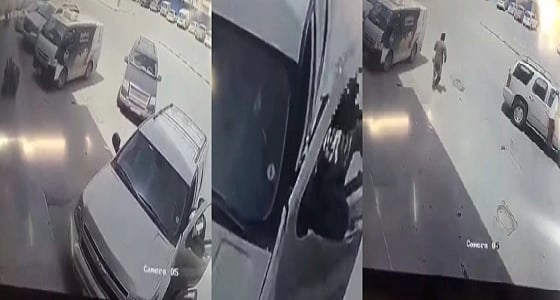 بالفيديو.. كاميرا مراقبة توثق سرقة لص لـ " تاهو " بالرياض