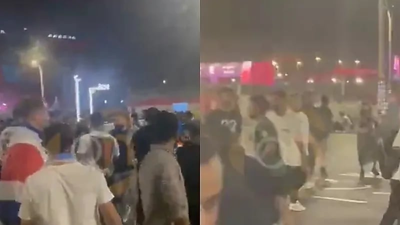 فيديو.. مضاربة بين جمهور المكسيك والأرجنتين في قطر