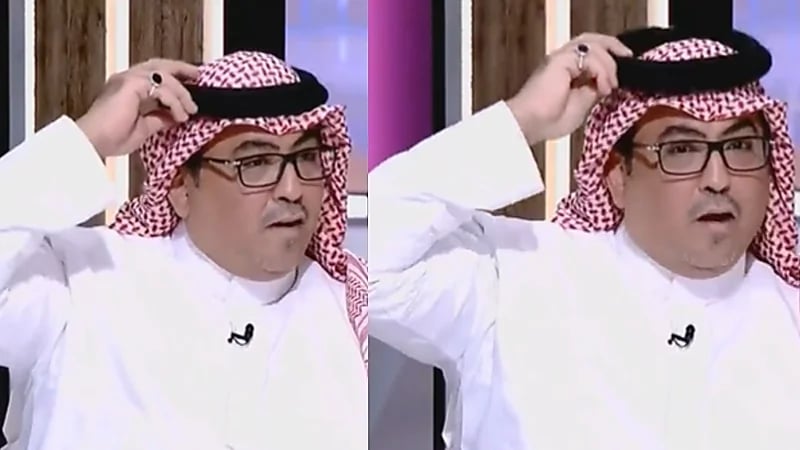 فيديو..ناشط اجتماعي يرفع العقال لزوجته على الهواء