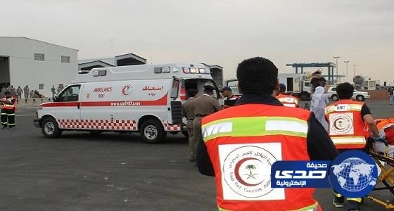 إصابة شرطيين فى حادث انقلاب دوريتهم بعفيف