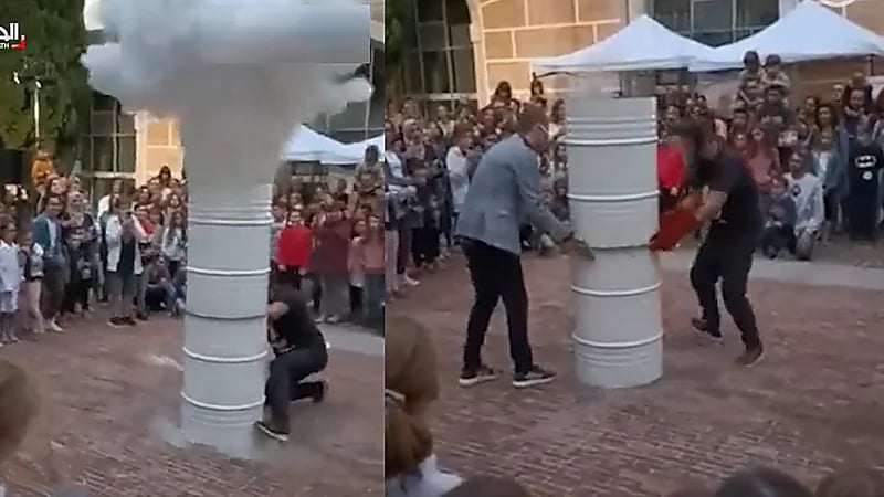 فيديو..تجربة كيميائية فاشلة تتسبب في كارثة