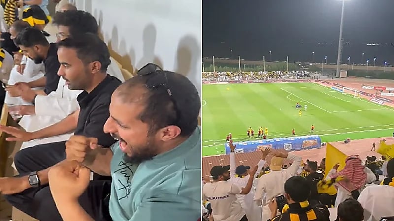 فرحة جماهير الاتحاد بهدف الاتفاق على النصر.. فيديو