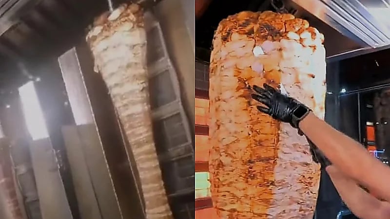 أكبر سيخ شاورما في المملكة يزن 500 كيلو  ..  فيديو