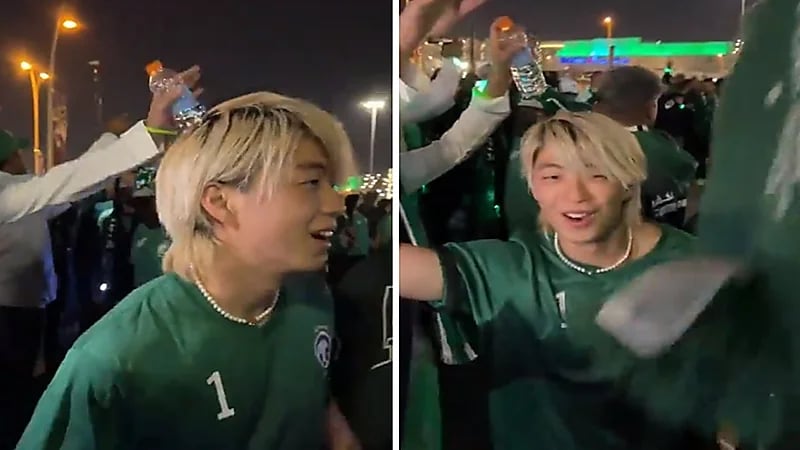 مُشجع ياباني يدعم الأخضر .. فيديو