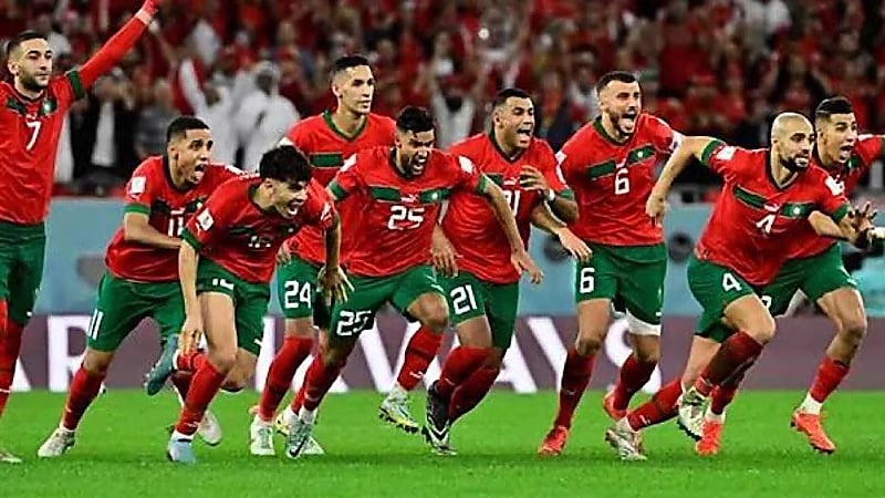 ‎المنتخب المغربي يكتسح الجابون