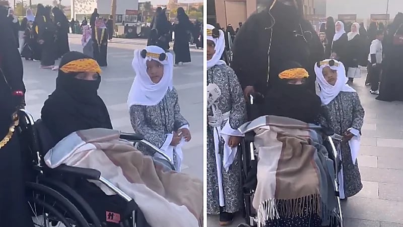 تسعينية تشارك بناتها وأحفادها الاحتفال بيوم التأسيس.. فيديو