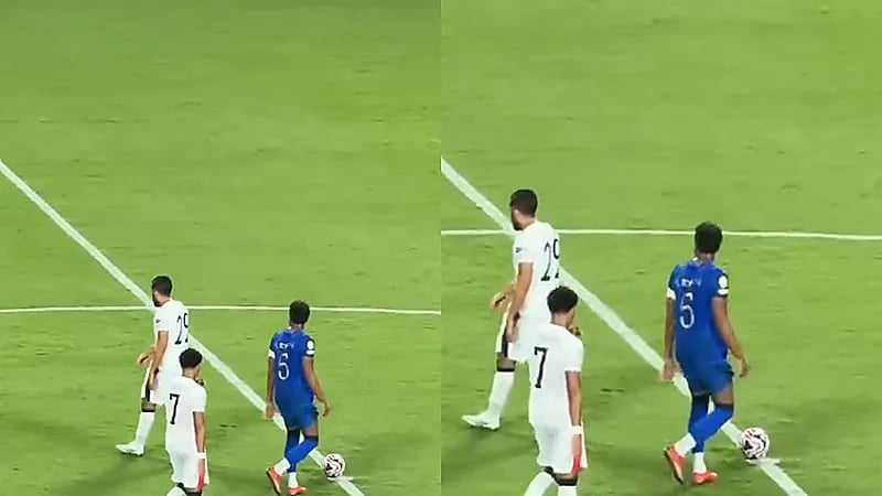 البليهي يسحب الكرة بحركة ذكية ويؤخر اللعب بعد هدف الهلال الرابع .. فيديو