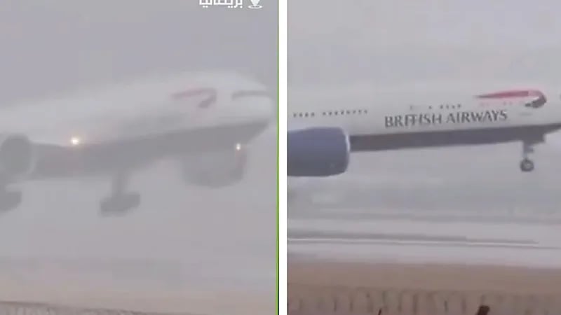 انعدام الرؤية يجبر طائرة بريطانية على الإقلاع مجددًا .. فيديو