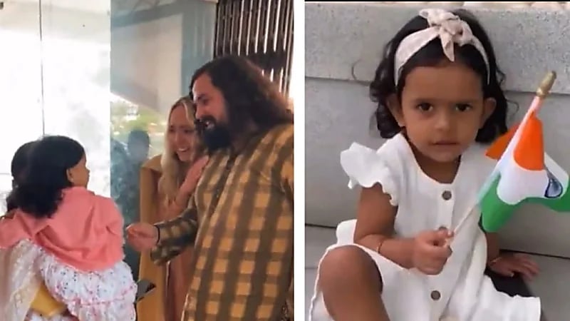 زوجان أمريكيان يتبنيان طفلة هندية بعد أن تخلت عنها أسرتها .. فيديو