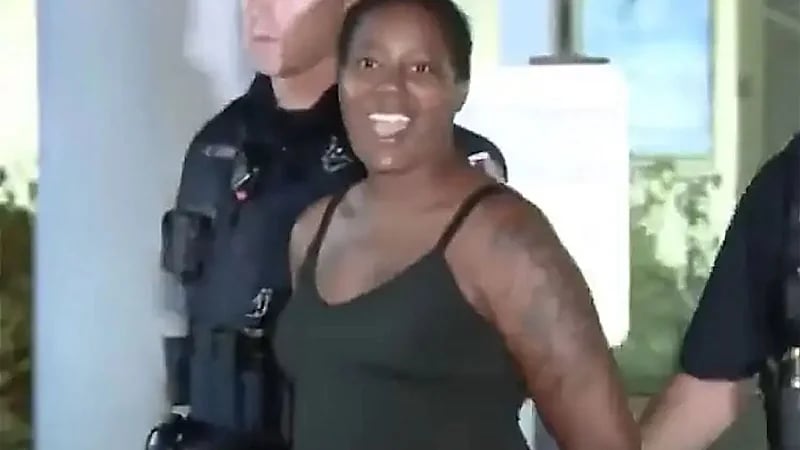 لحظة اعتقال امرأة بعد تداول فيديو تعذب فيه ابنها ..فيديو