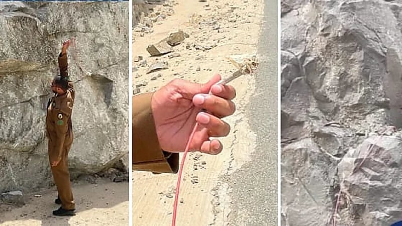 بالفيديو.. الجهات الامنية تؤكد عدم وجود مايثير الهلع لاسلاك ديناميت أم حطب