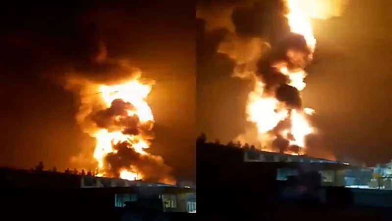 بالفيديو.. 3 طائرات مسيرة مجهولة تضرب أماكن هامة في إيران