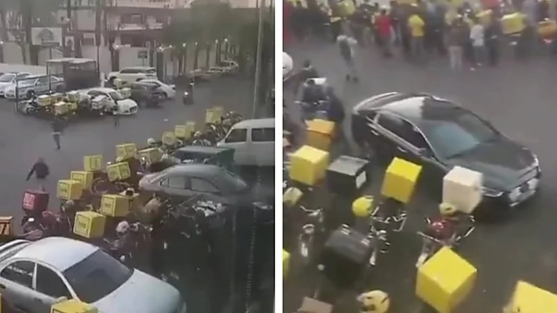 درجات التوصيل تتسبب في زحام شديد بأحد شوارع الرياض.. فيديو