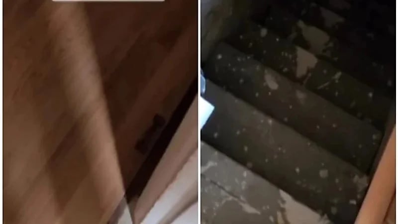 رعب يجتاح زوجين بعد العثور على غرفة سرية أسفل منزلهما