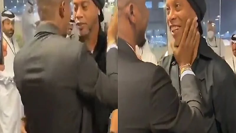 بالفيديو.. لحظة لقاء رونالدينيو وإيتو بعد فراق طويل