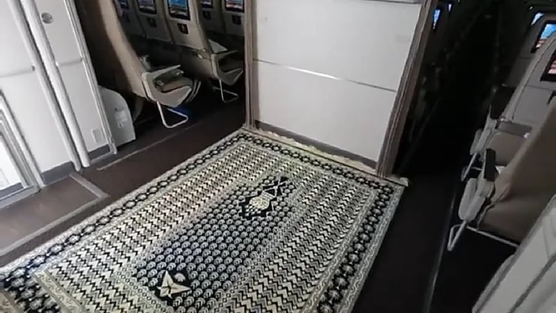 مصلى في طائرات الخطوط السعودية بهويتها الجديدة