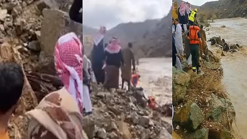 فيديو.. مصرع مواطن جراء السيول ببلقرن والبحث عن طفلته