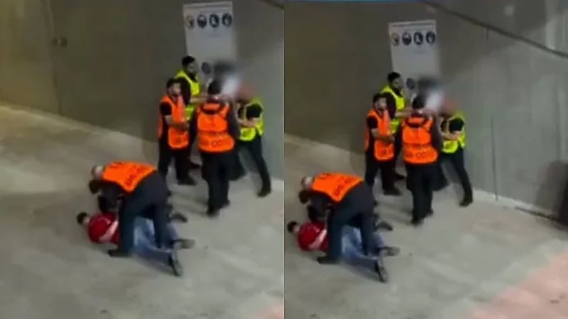 مقطع مسرب لتعذيب مشجع برتغالي والاعتداء عليه على يد قوات الأمن .. فيديو