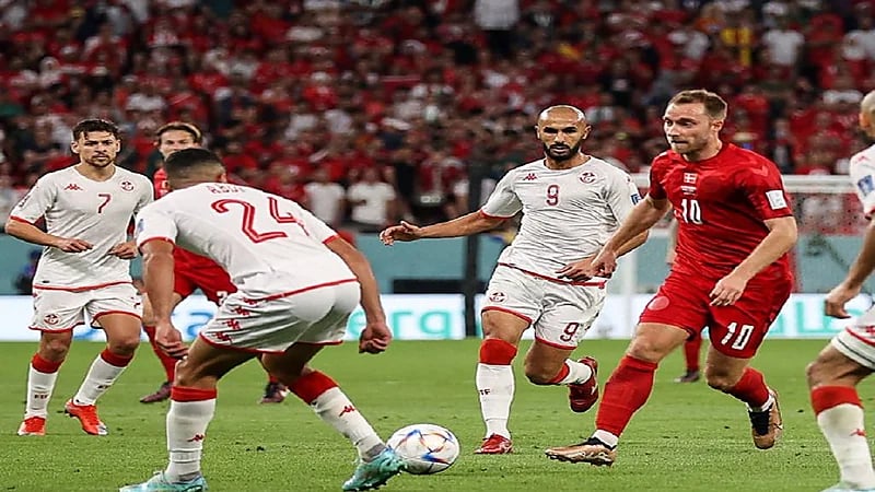 تونس تتعادل مع الدنمارك في أولى مباريتهما بالمونديال