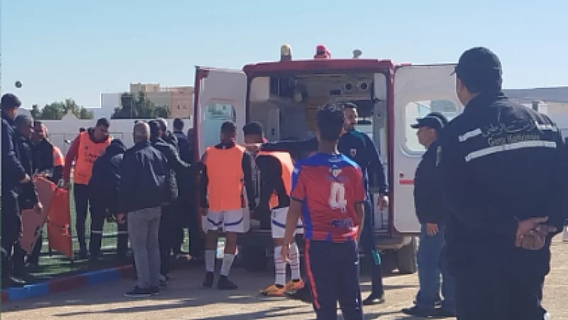 حادث اصطدام قوي بين لاعبي الترجي التونسي .. صور