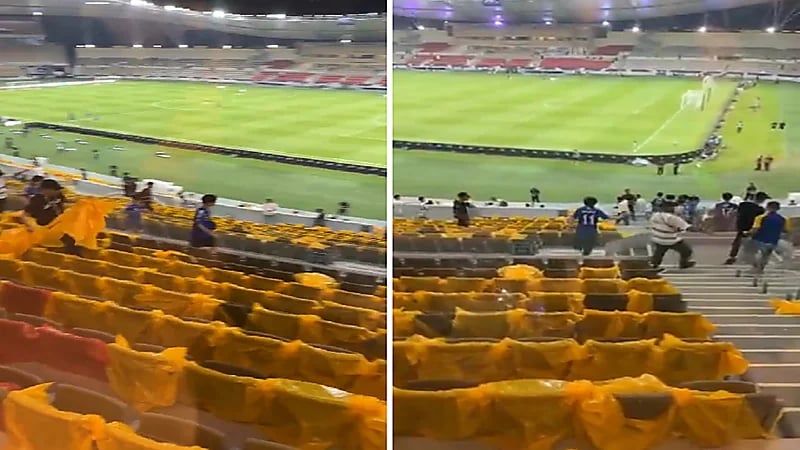 جماهير يوكوهاما تقوم بتخريب تيفو النصر .. فيديو