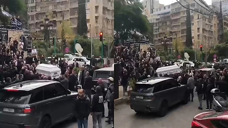 بالفيديو.. تشييع جثمان نجل جورج وسوف على أنغام "يوم الوداع"