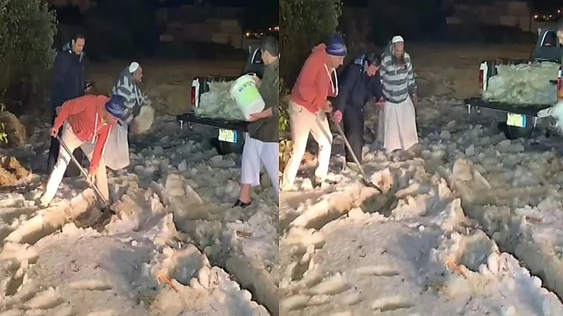 الحرارة تهبط لـ 4 درجات مئوية بالنماص