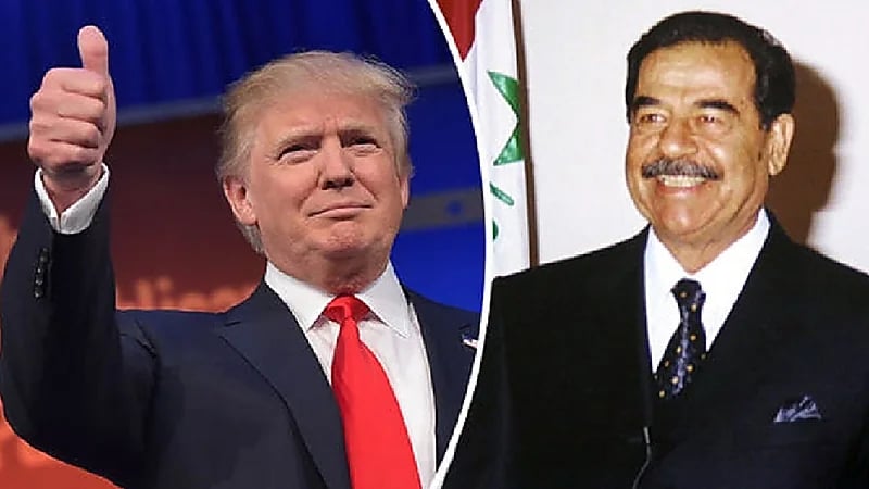 بالفيديو .. التفاصيل الحقيقة لمكالمة متداولة بين ترامب وصدام حسين