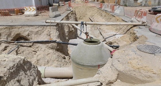 بالصور.. استكمال تغطية الأحياء بمشروع تصريف مياه الأمطار في الخبر