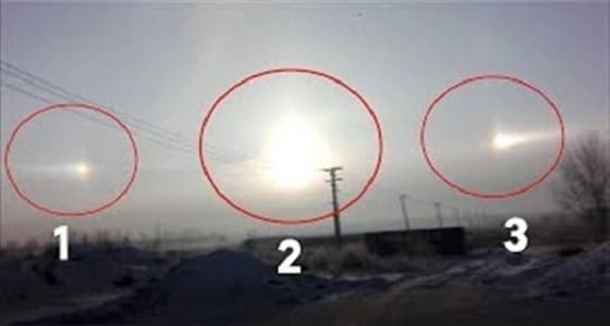 بالفيديو.. ظهور 3 شموس في السماء يثير ذهول المواطنين
