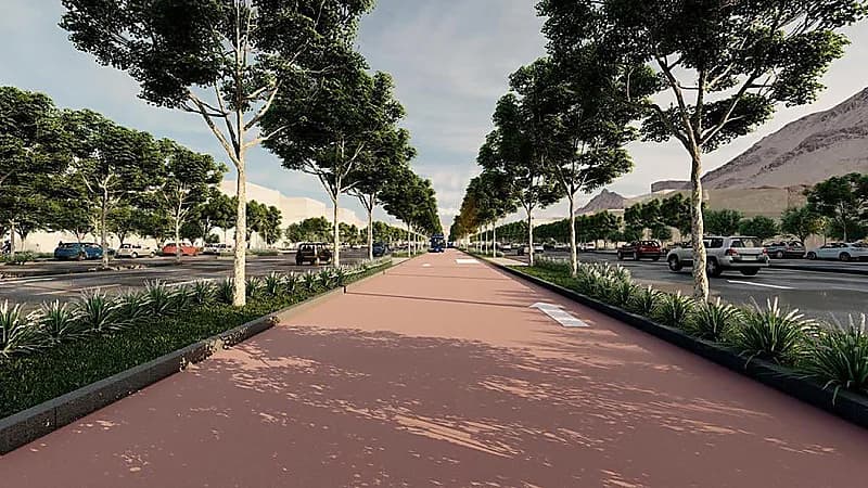 بدء تنفيذ مسار خاص للحافلات السريعة BRT في المدينة المنورة .. صور