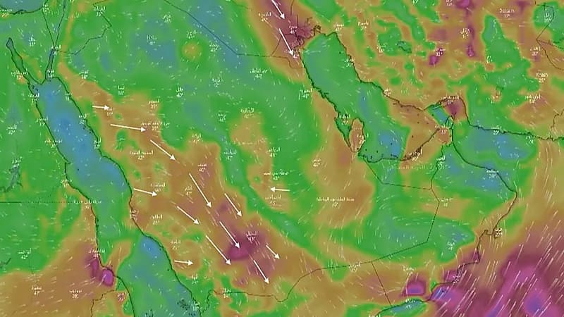 "المسند": أجواء مغبرة على أجزاء من مناطق مكة وجنوبي الرياض