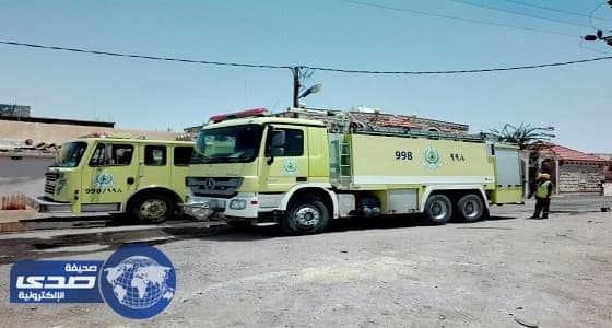 إصابة شابين في حريق مجلس خارجي لمنزل بالقريات