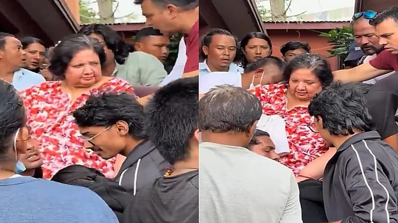 النيران تلتهم زوجة وزير بـ نيبال والمحتجون ينقذون زوجة وزير آخر بأعجوبة.. فيديو