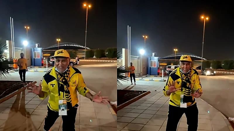 شاهد.. العم كمال الدولي يحتفل بفوز الاتحاد على النصر بطريقته الخاصة