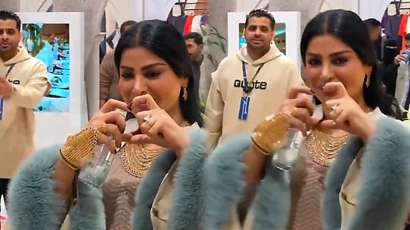 ريم عبدالله تلفت الانتباه خلال تواجدها في حائل .. فيديو