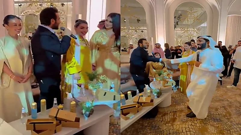 المطيري يرفض التصوير مع زوجة نيمار وياسمين صبري وزينب العلوان .. فيديو