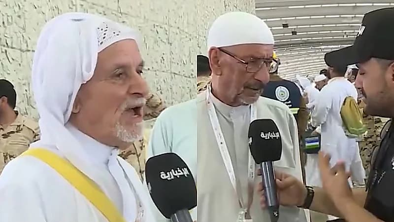 الحجاج العراقيون يعبرون عن سعادتهم بالدموع خلال أداء مناسك الحج .. فيديو