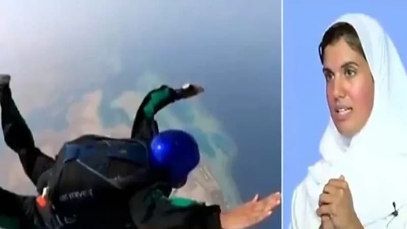 مواطنة تكشف عن تجربتها في القفز المظلي وتسلق الصخور "فيديو"