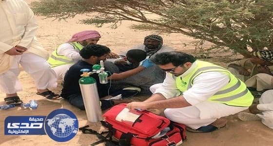 بالصور.. إنقاذ وافد سوداني اختفى في صحراء الفواد بوادي الدواسر