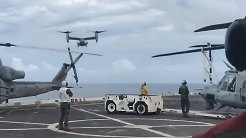 بالفيديو.. لحظة تحطم طائرة مروحية أمريكية