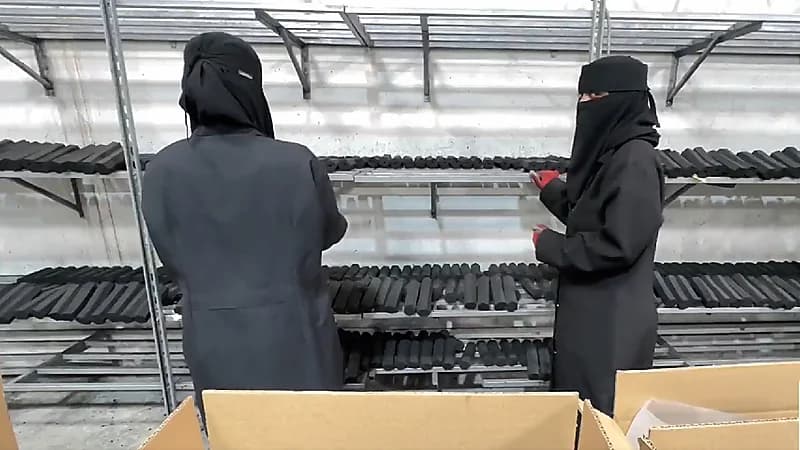 مواطنات يفتتحن أول مصنع نسائي لإنتاج الفحم في المملكة - فيديو