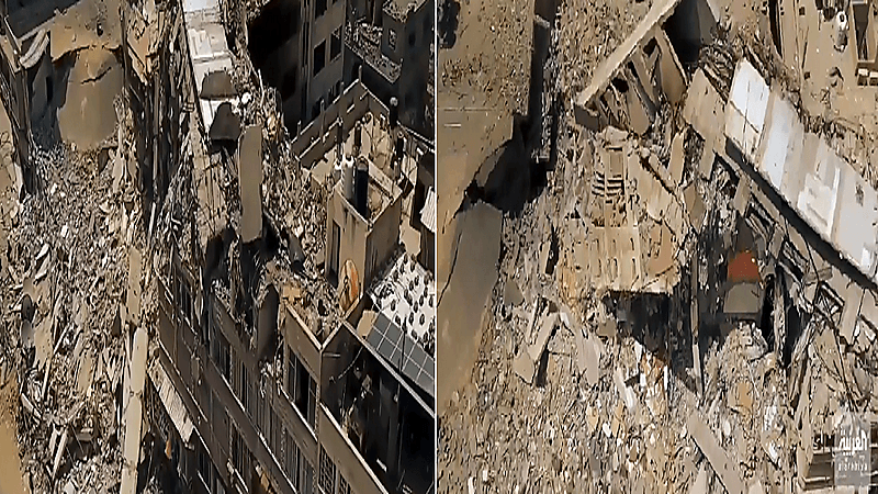 شاهد.. لقطات جوية تظهر مدى الدمار الذي لحق بقطاع غزة جراء القصف الإسرائيلي
