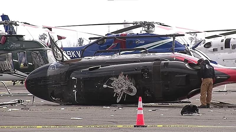 لص يحطم طائرة مروحية حاول سرقتها