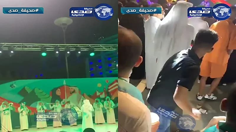 تفاعل مواطنين مع فرقة شعبية في احتفالات اليوم الوطني.. فيديو