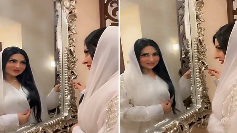 زينب العسكري تستعرض جمالها أمام مرآة.. فيديو